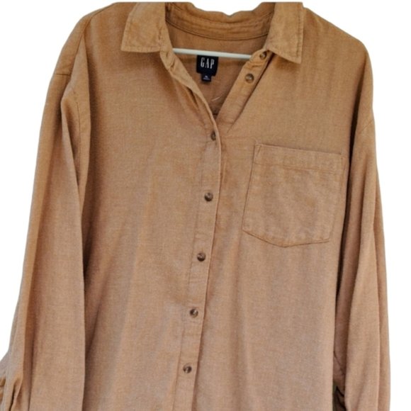 🆕 GAP Camel Chamois Shirt XL - Picture 3 of 5
